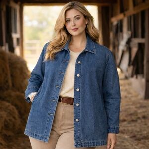 Vintage French Dressing Jeanswear Denim Chore Jacket – Made in Canada – Size 16